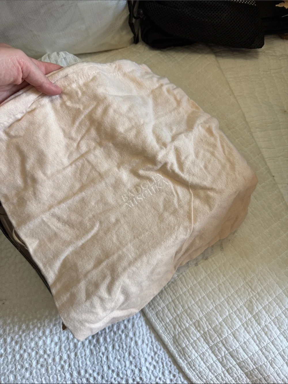 Badgley Mischka White Crystal-Embellished Pointed-Toe Slingback Flats